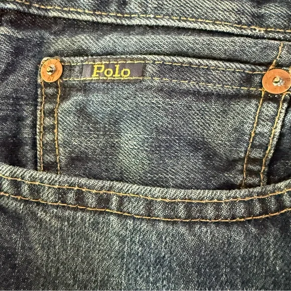 Polo Ralph Lauren Jeans Mens 33 Blue Varick Slim Straight Stretch Denim 33x30 - Picture 3 of 11